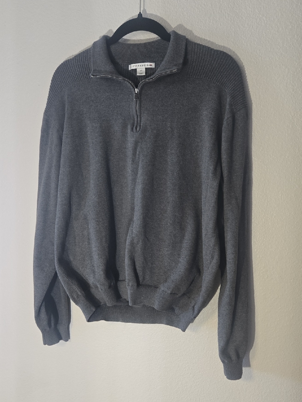 Cutter & Buck Charcoal Gray Quarter-Zip Pullover Sweater